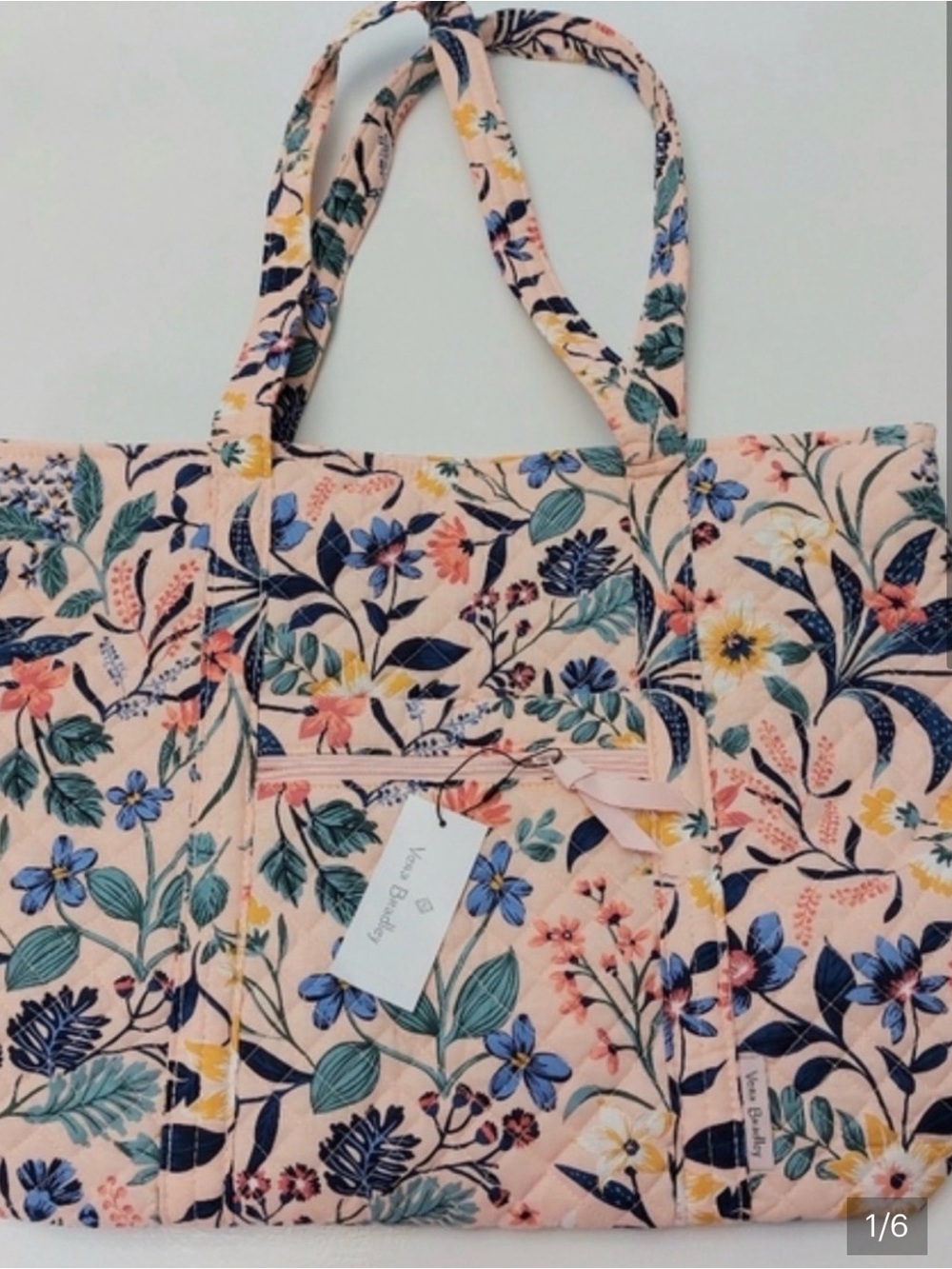 Vera Bradley Floral Quilted Tote Bag - Pink Multicolor